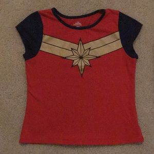 A Captian Marvel shirt